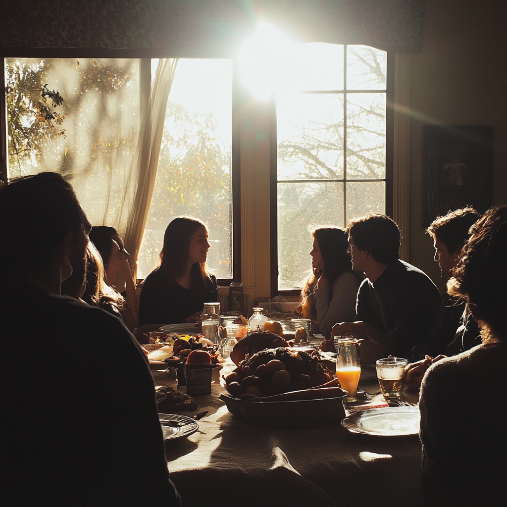 Des personnes assises autour d'une table | Source : Midjourney