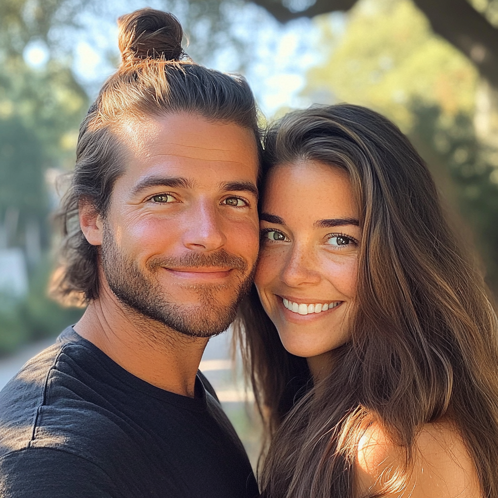 Un couple souriant | Source : Midjourney