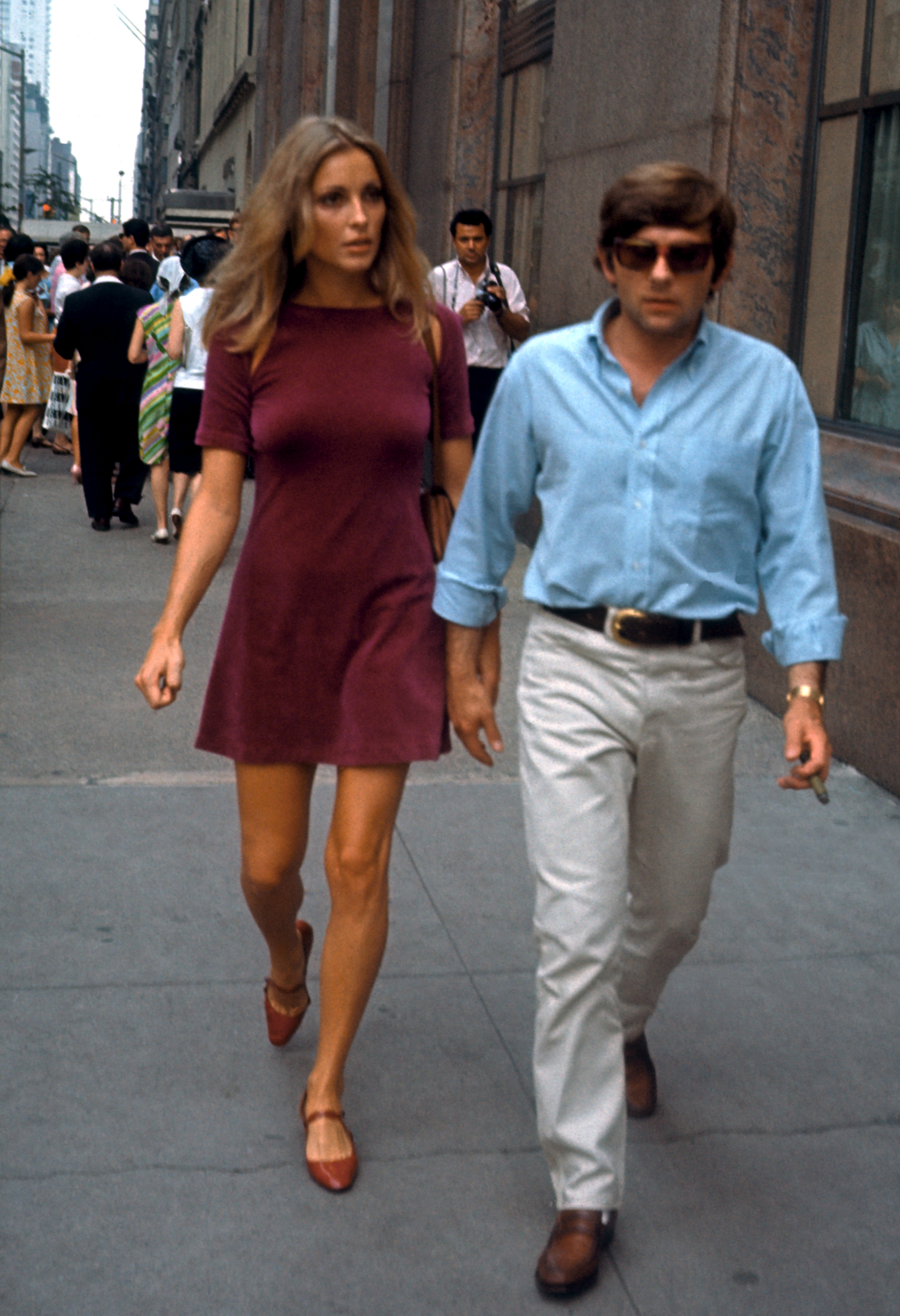 Sharon Tate et Roman Polanski à New York le 15 août 1967 | Source : Getty