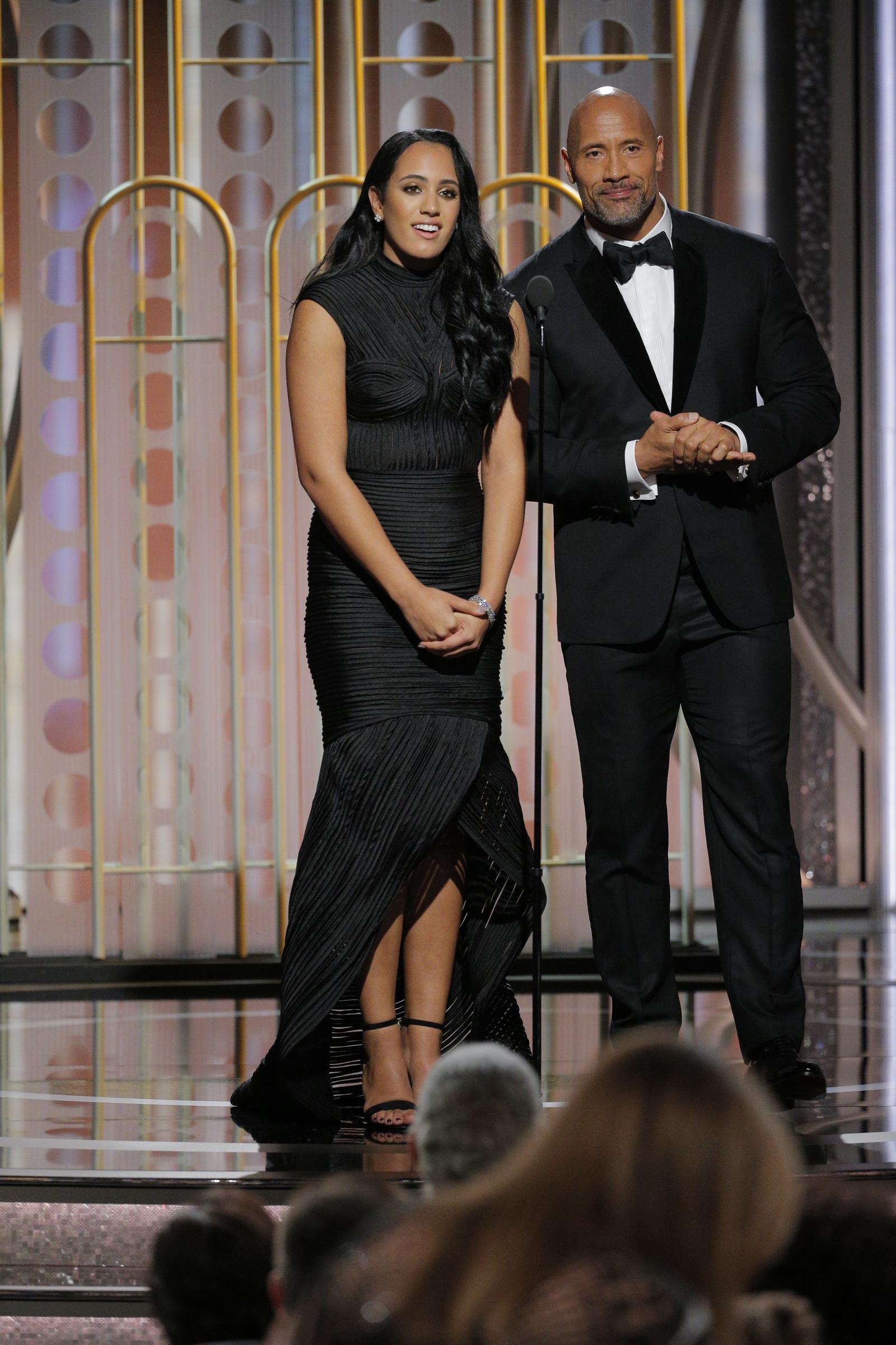 Simone et Dwayne Johnson assistent à la 75e cérémonie annuelle des Golden Globe Awards à l'hôtel Beverly Hilton le 7 janvier 2018 | Source : Getty Images