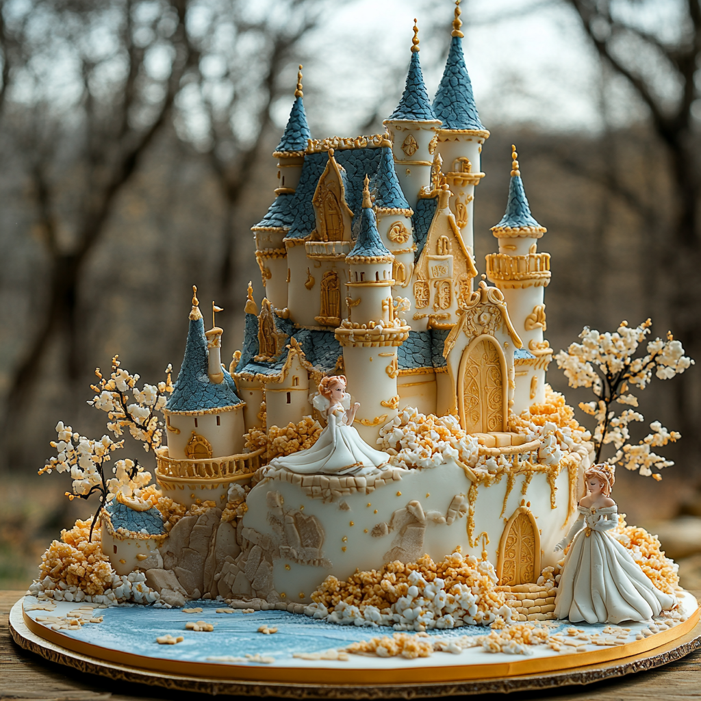 Un gâteau en forme de château | Source : Midjourney