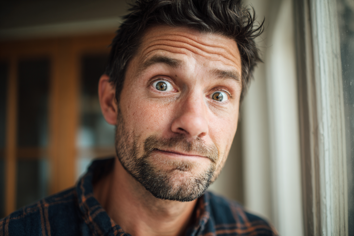 Un gros plan du visage d'un homme | Source : Midjourney