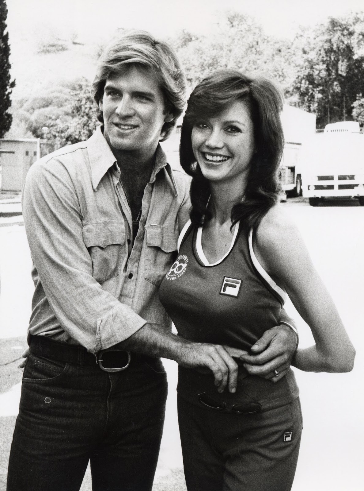 Christopher Skinner et l'actrice de "Dallas" en 1980. | Source : Getty Images