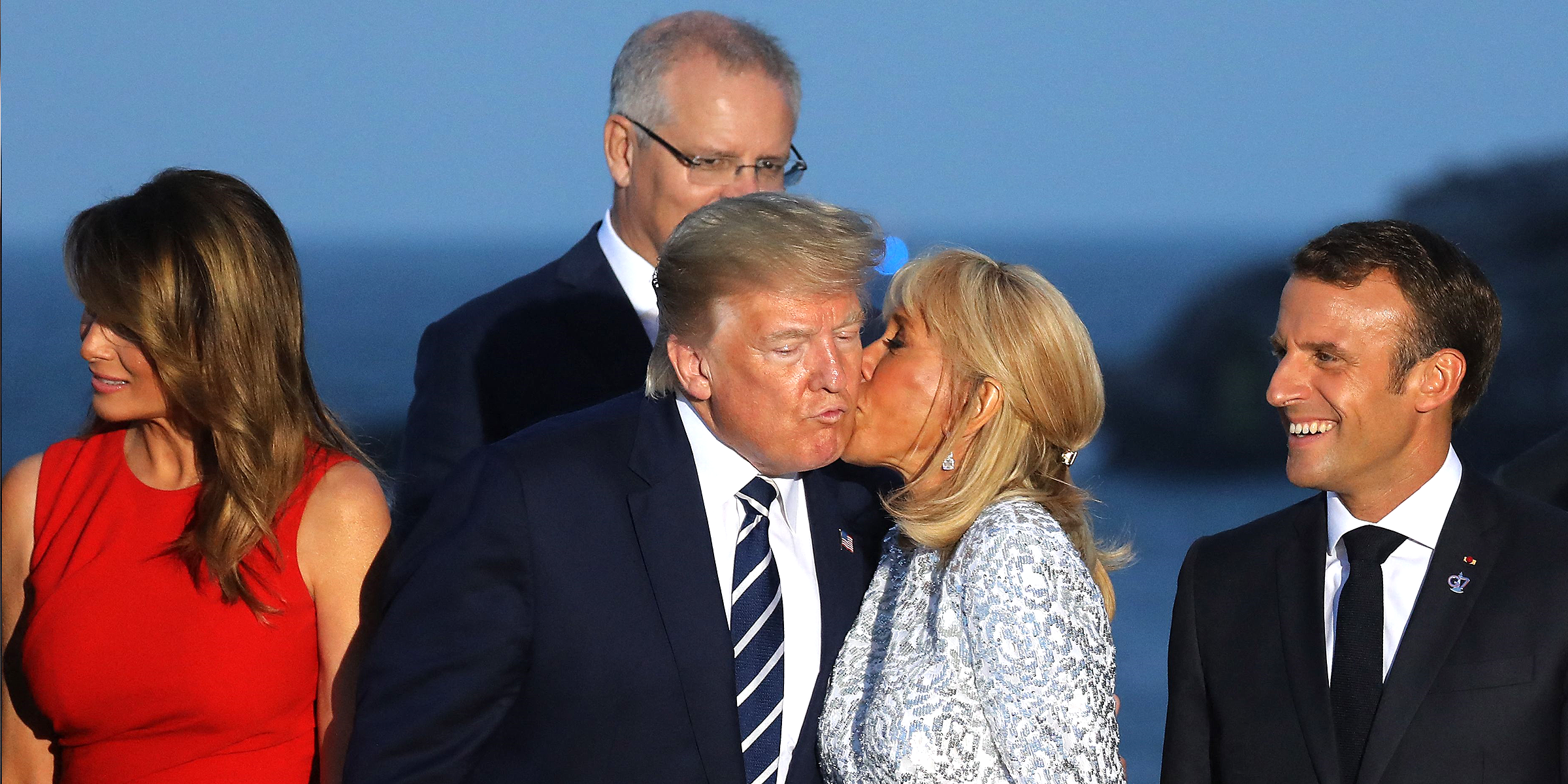 Melania Trump, Donald Trump, Brigitte Macron et Emmanuel Macron | Source : Getty Images