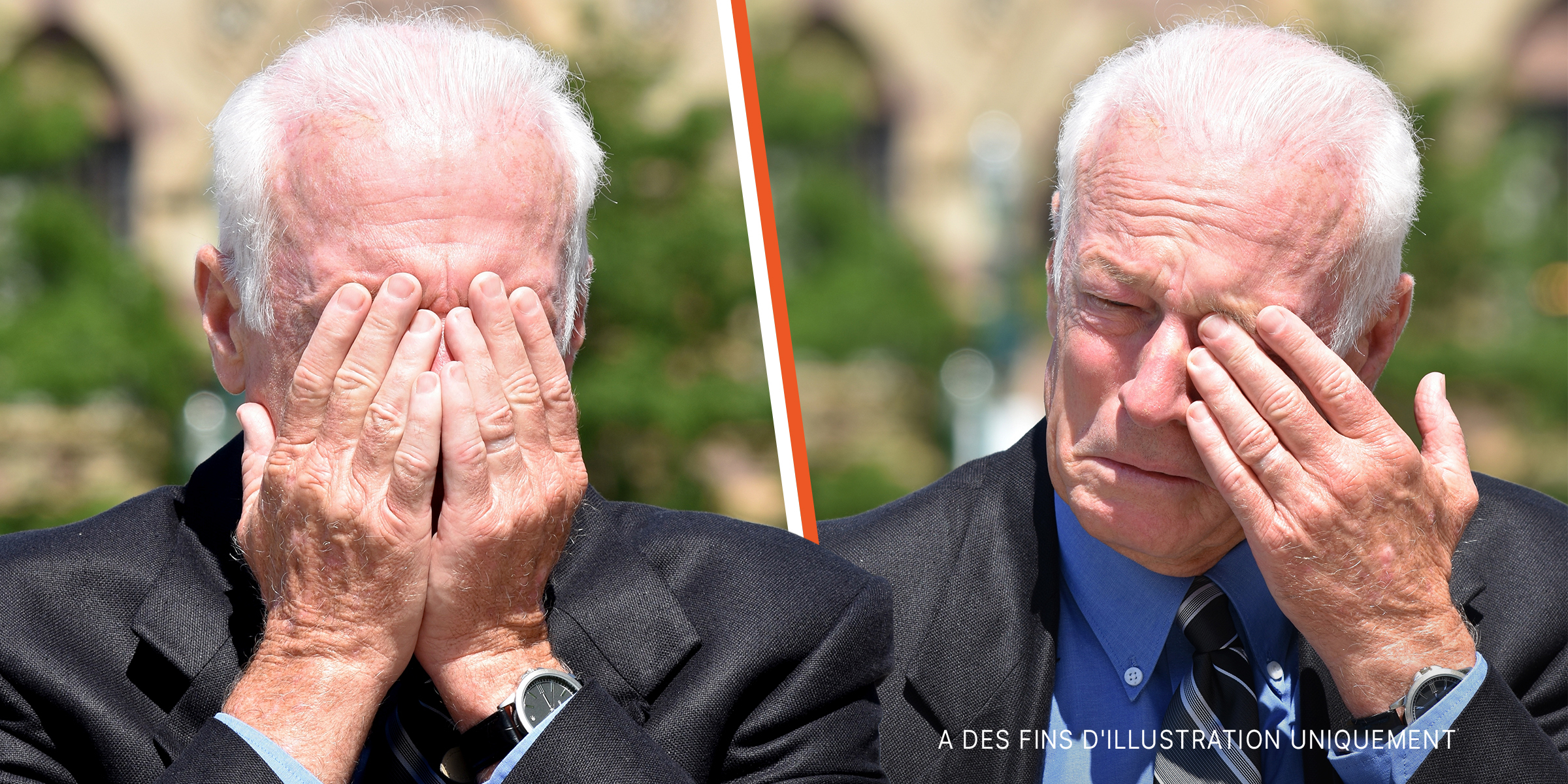 Un homme qui se cache le visage et essuie ses larmes | Source : Shutterstock