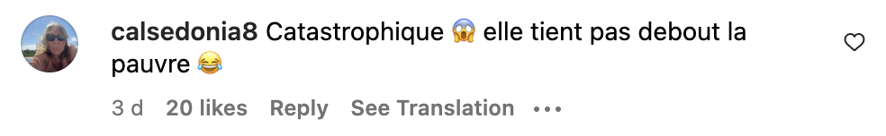 Commentaire d'une internaute sur la prestation de Sophie Davant | Source : Instagram/DALS