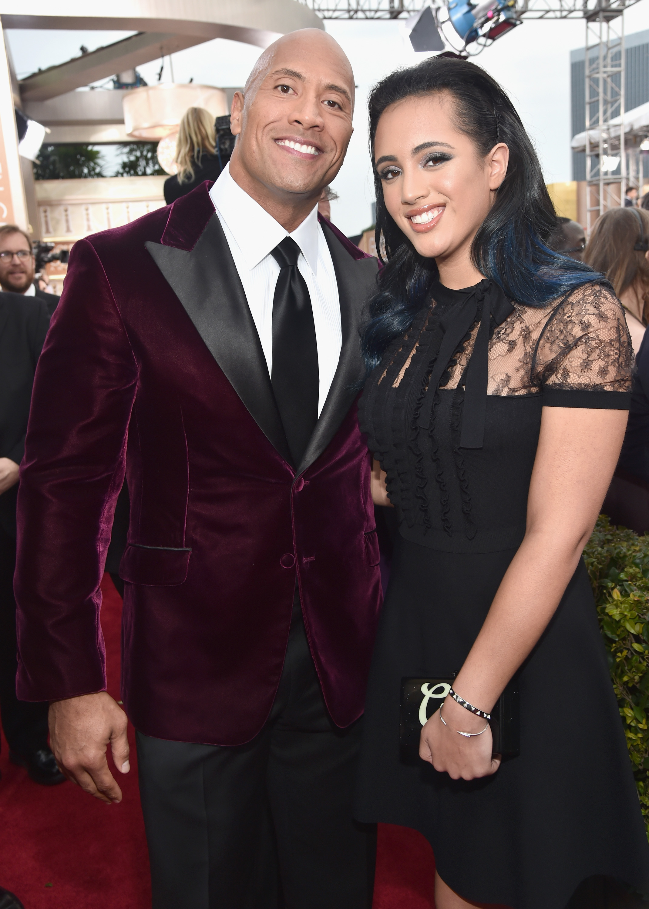 Dwayne et Simone Johnson assistent à la 73e édition des Golden Globe Awards le 10 janvier 2016 | Source : Getty Images