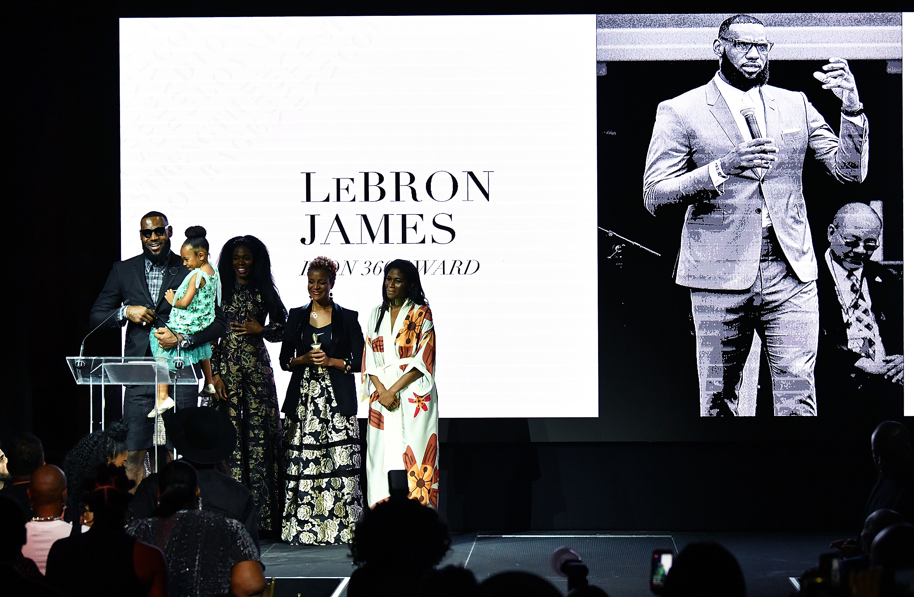 LeBron James, recepient of Icon 360 Award and daughter Zhuri James attend Harlem's Fashion Row during New York Fahion Week at Capitale on September 4, 2018, in New York City | Source : Getty Images