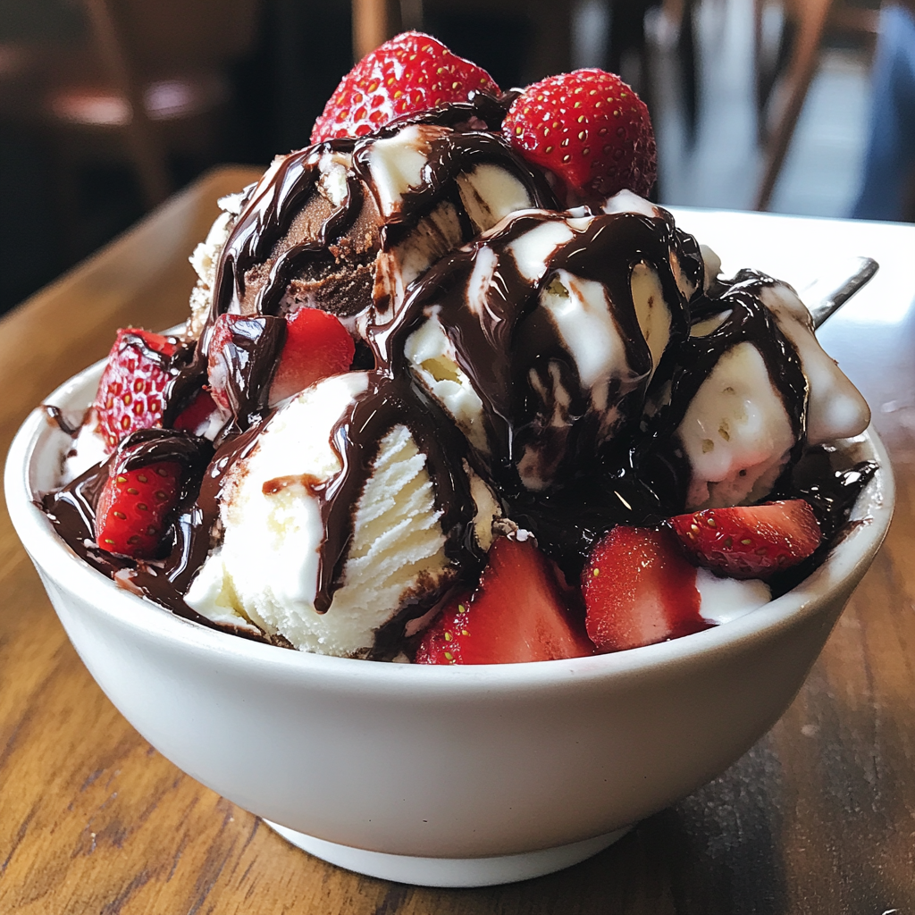 Un grand bol de crème glacée | Source : Midjourney