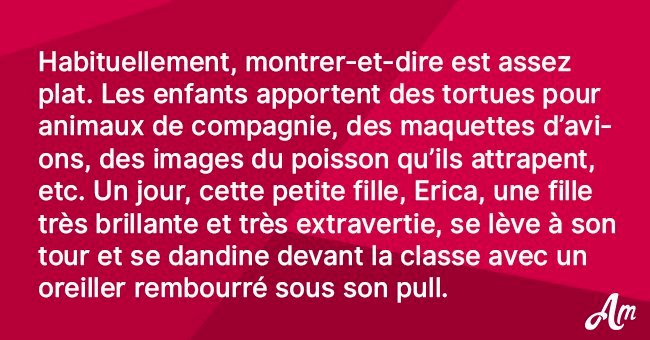 La petite fille a expliqué de la manière la plus hilarante la naissance de son frère à une salle de classe