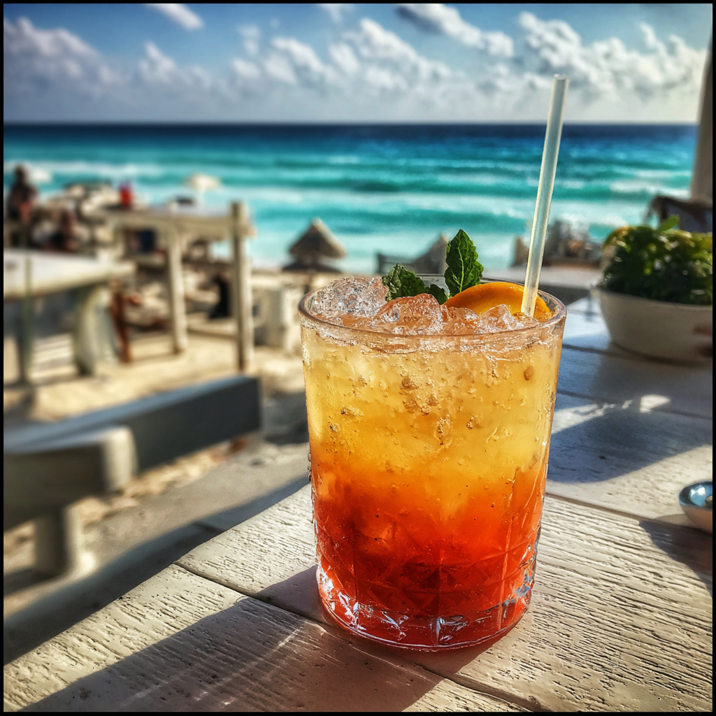 Un cocktail sur la plage | Source : Midjourney
