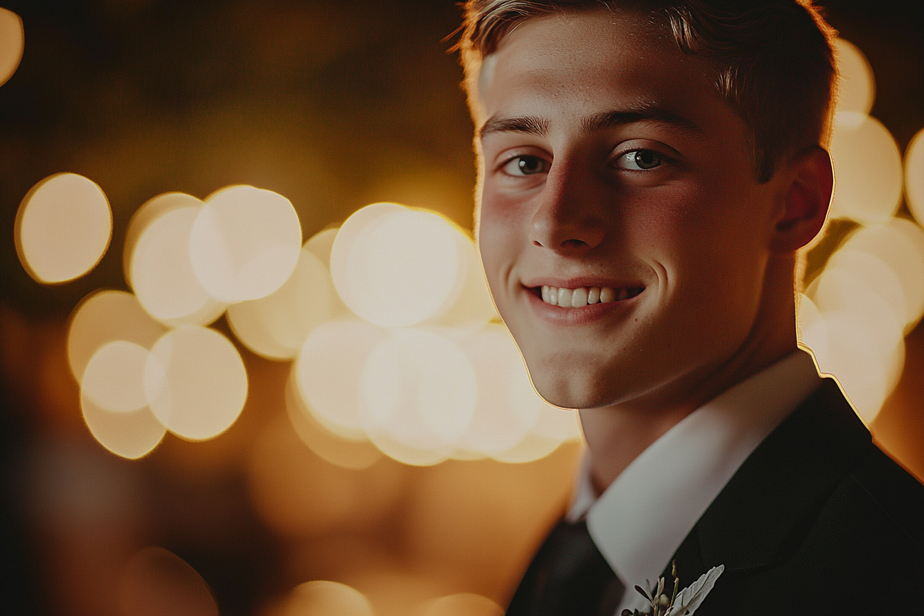 Un homme lors de sa réception de mariage | Source : Midjourney