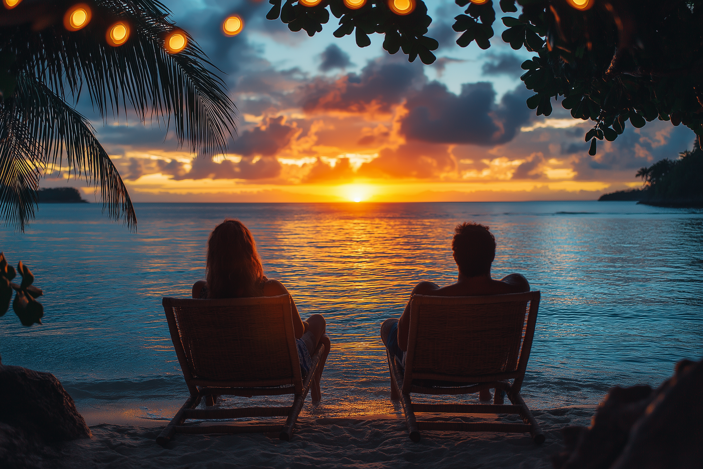 Un couple à la plage | Source : Midjourney