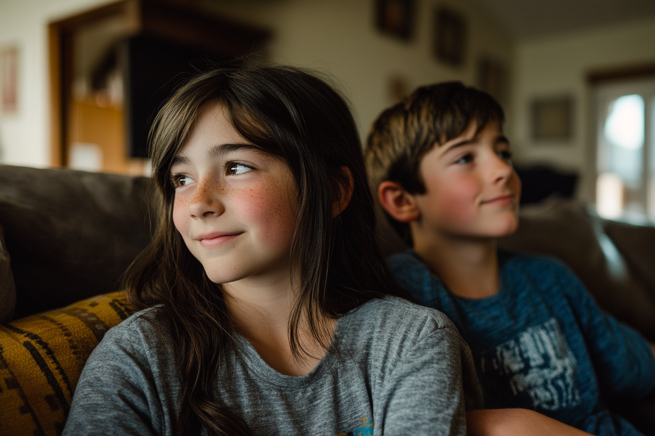 Deux enfants détendus et heureux | Source : Midjourney