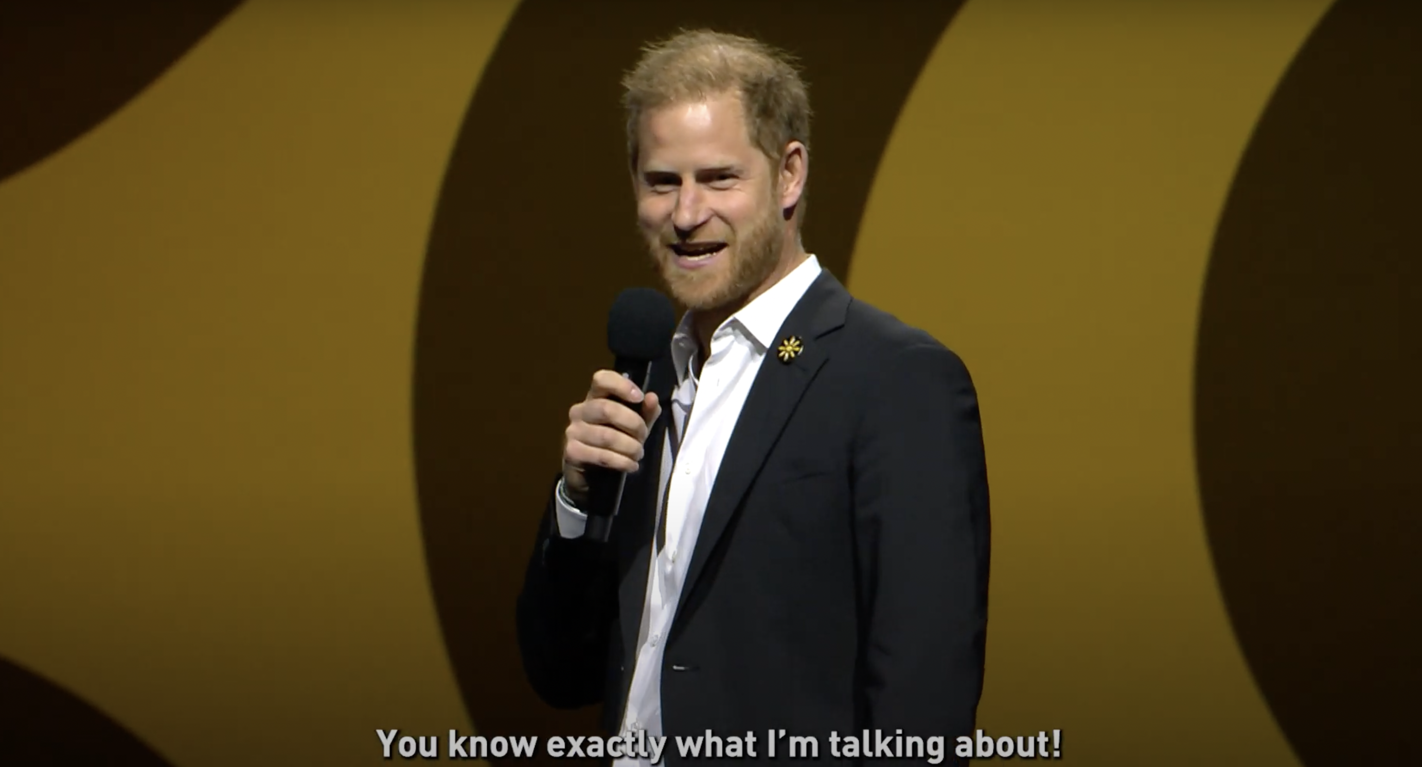 Le prince Harry lors de son discours de la cérémonie de clôture des Invictus Games Vancouver Whistler 2025, le 16 février 2025, à Vancouver, Canada | Source : Youtube/Invictus Games Foundation