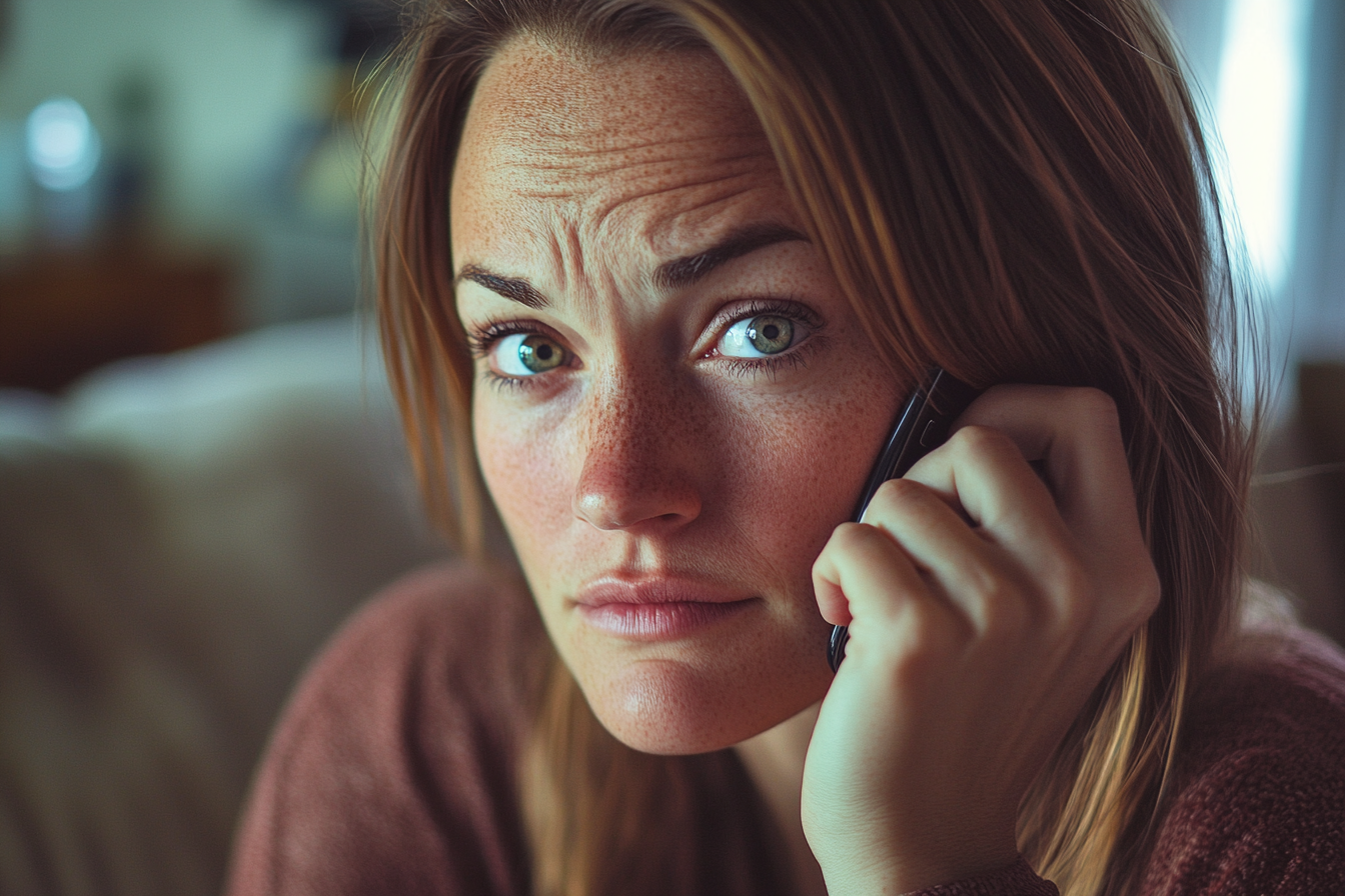 Une femme qui parle au téléphone | Source : Midjourney