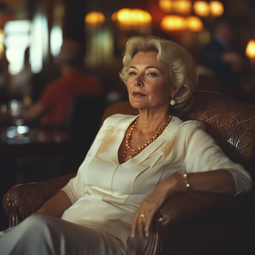 Une femme riche dans un country club | Source : Midjourney