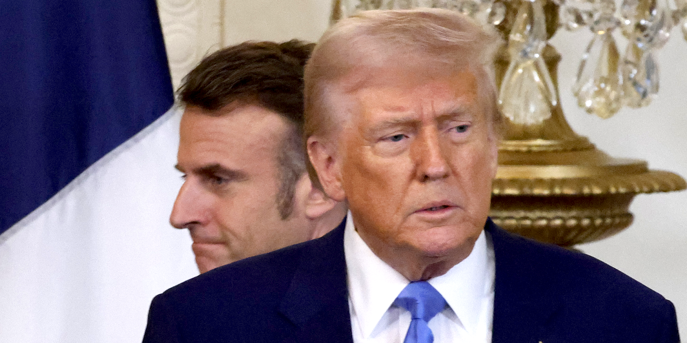 Donald Trump et Emmanuel Macron | Source : Getty Images