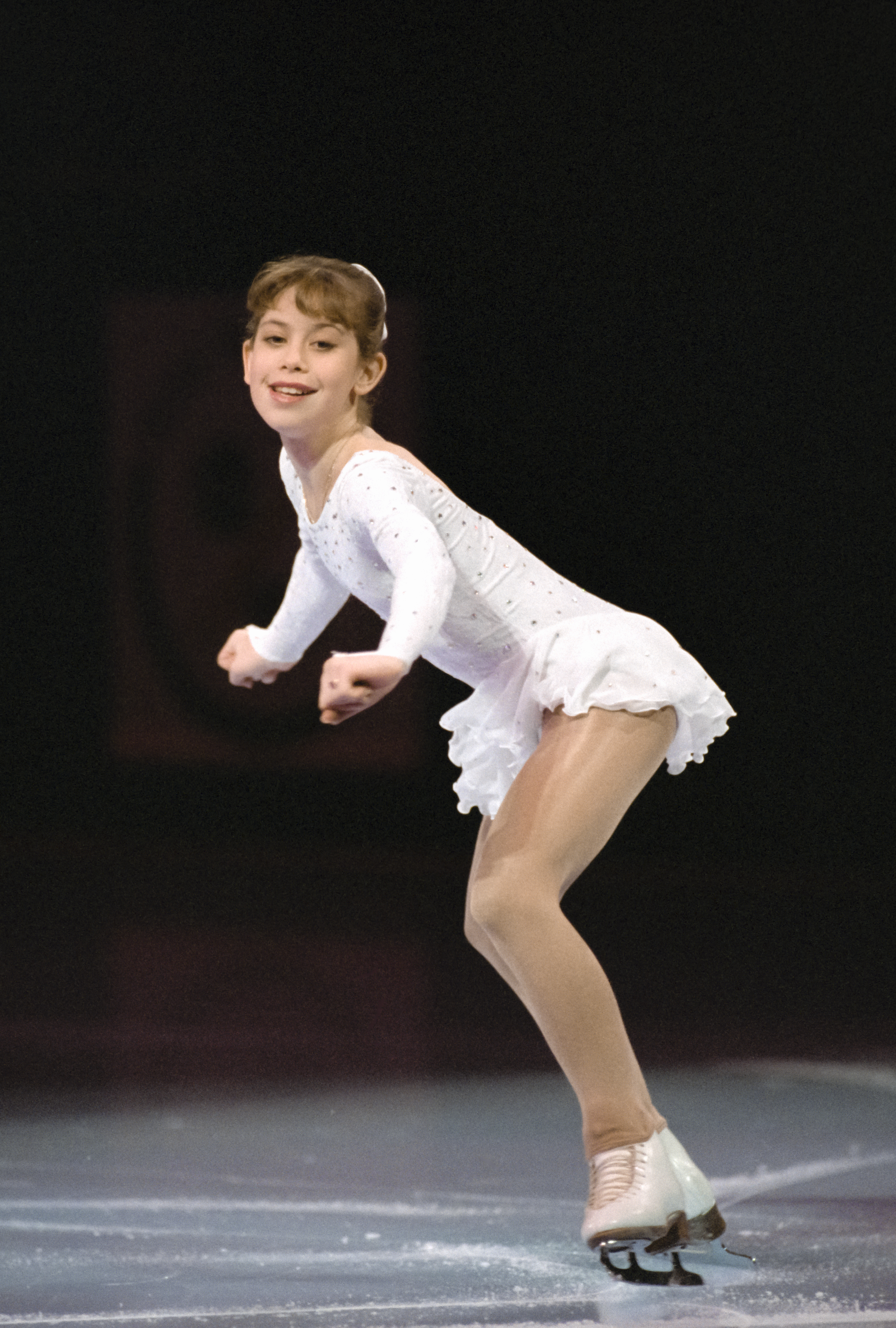 Tara Lipinski, représentant les États-Unis, se produit lors de l'exposition des championnats de patinage artistique des États-Unis de 1996, le 21 janvier 1996, à San Jose, Californie | Source : Getty Images
