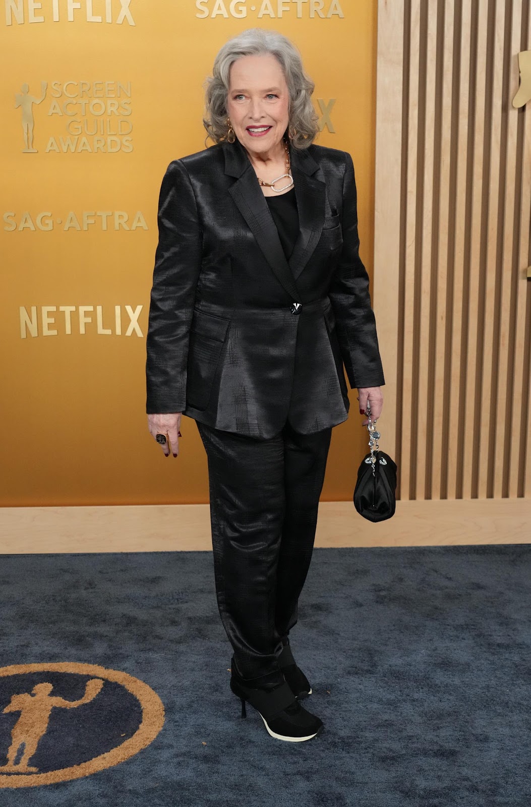 Kathy Bates assiste à la 31e cérémonie annuelle des Screen Actors Guild Awards au Shrine Auditorium and Expo Hall à Los Angeles, Californie, le 23 février 2025 | Source : Getty Images