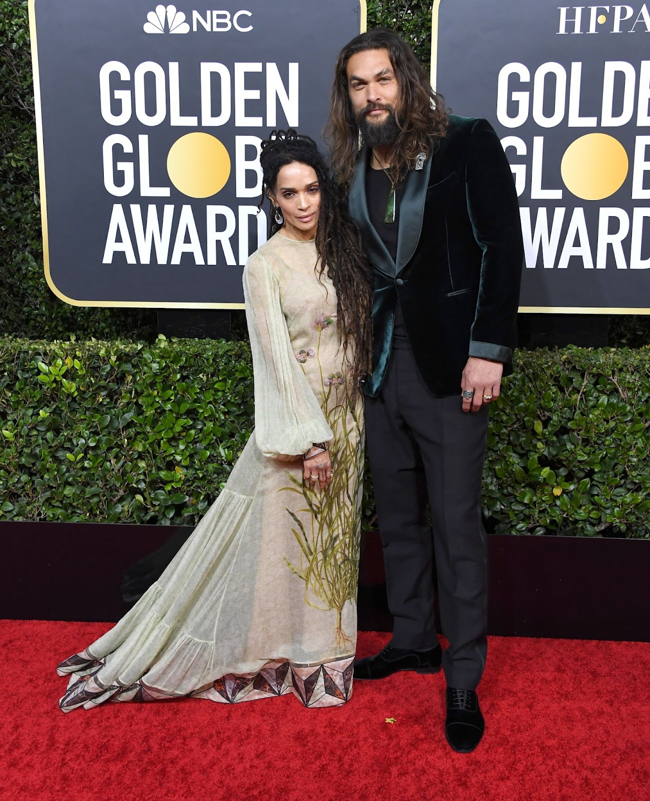 Lisa Bonet et Jason Momoa lors de la 77e cérémonie annuelle des Golden Globe Awards, le 5 janvier 2020, en Californie. Le couple a fait une apparition époustouflante, mettant en valeur leur style distinctif et leur partenariat solide, qui est resté un point d'ancrage dans leur vie malgré leur éventuelle séparation. | Source : Getty Images