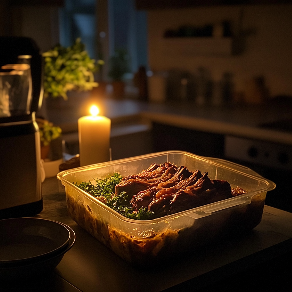 Les restes dans un récipient | Source : Midjourney