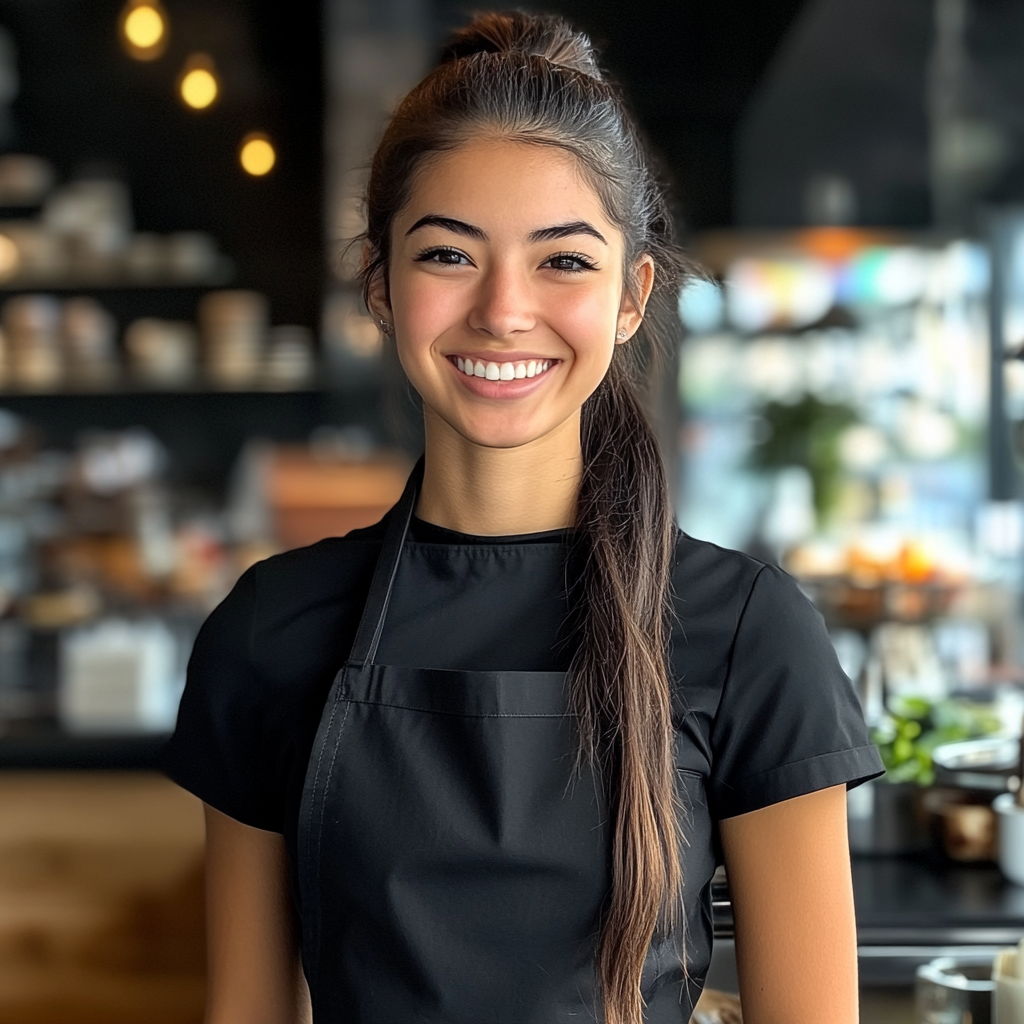 Une serveuse souriante | Source : Midjourney