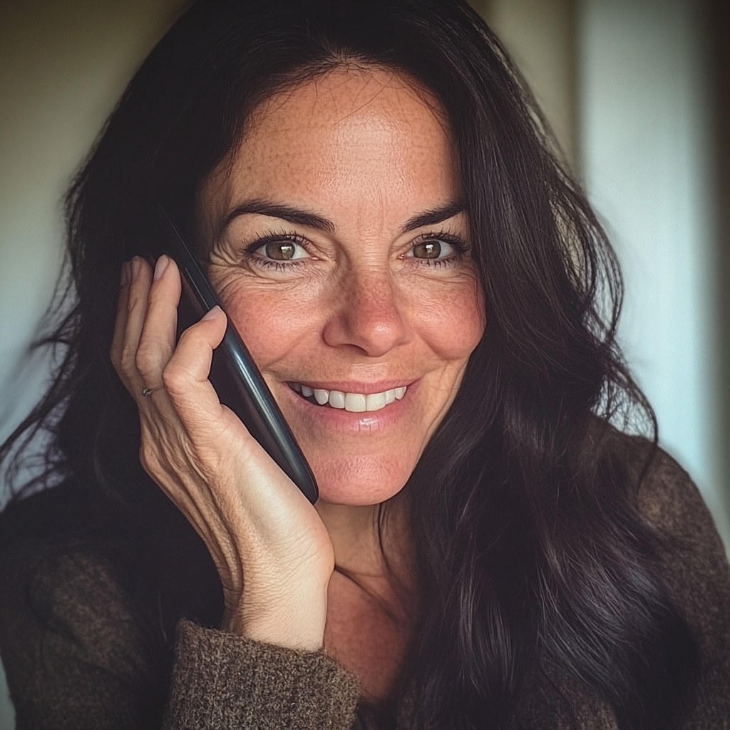 Une femme qui parle au téléphone | Source : Midjourney