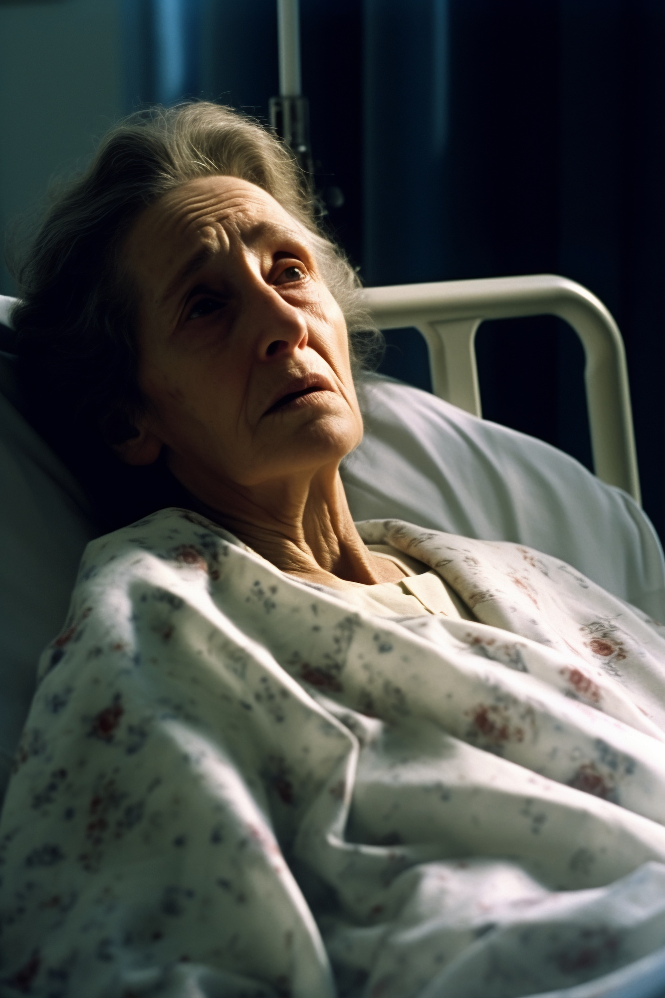 Une femme âgée malade dans un lit d'hôpital | Source : Freepik