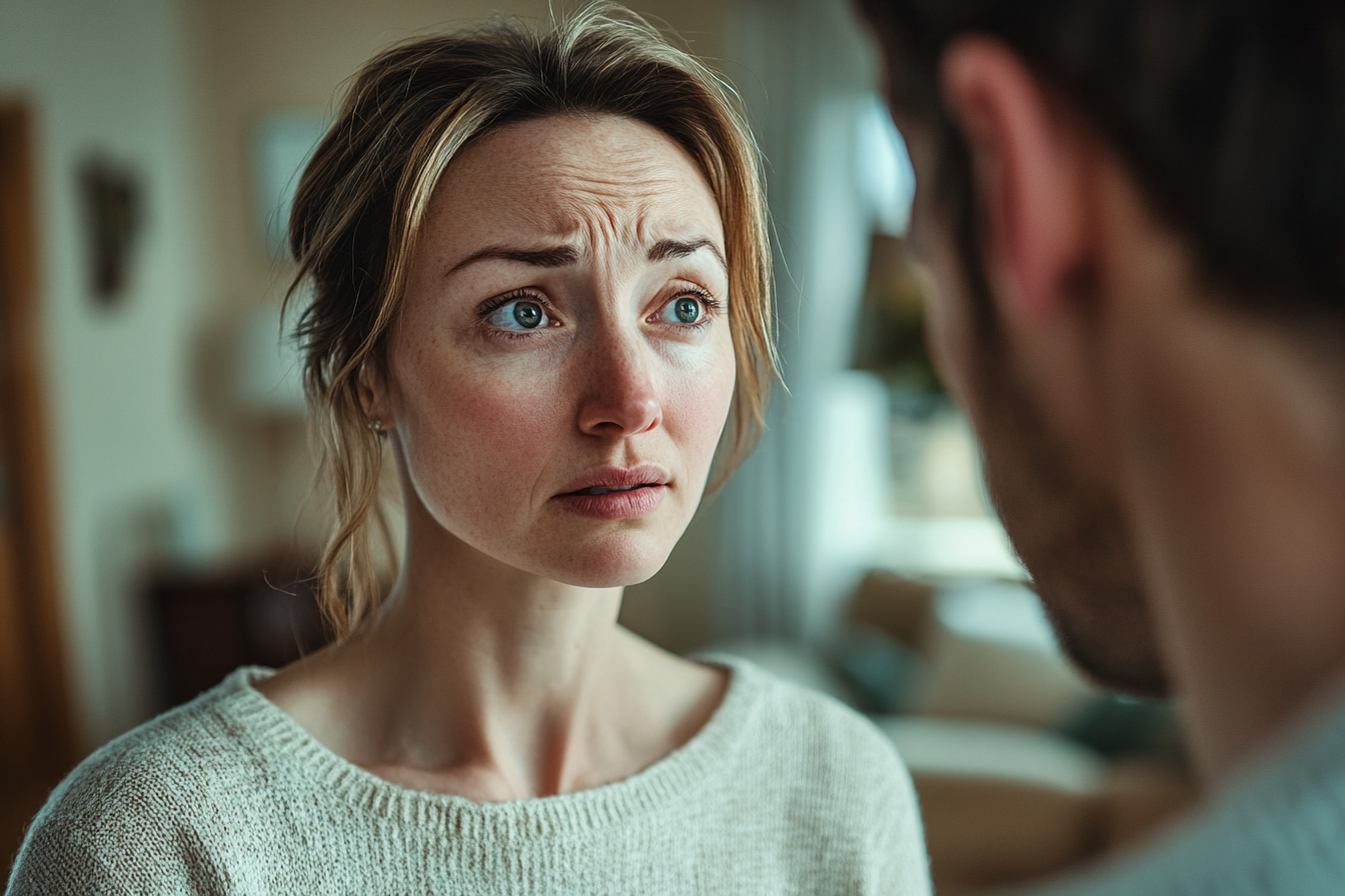 Une femme qui regarde son mari | Source : Midjourney