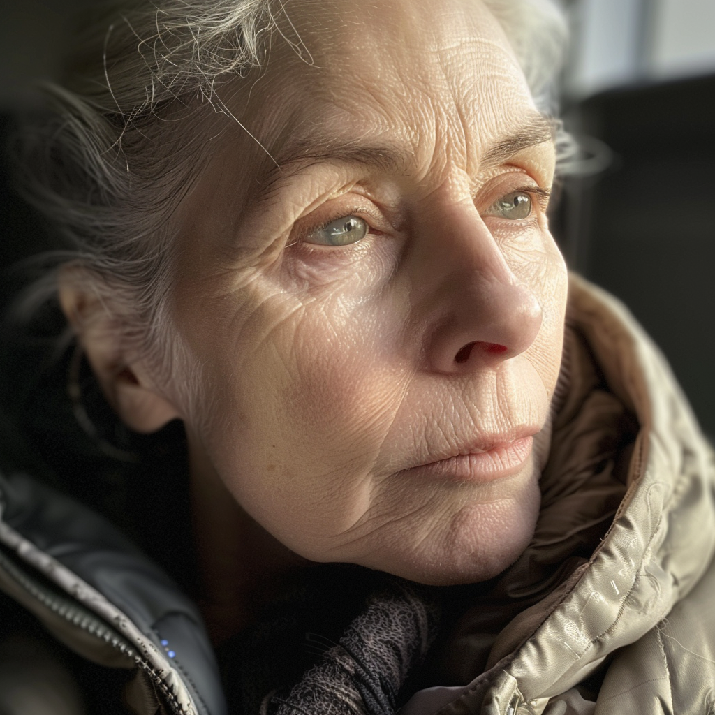 Une femme âgée à l'air sérieuse | Source : Midjourney