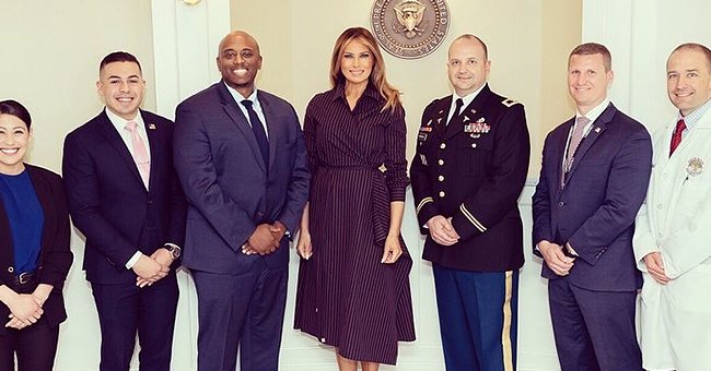 Première Dame Melania Trump au Walter Reed National Military Medical Center | Photo : Instagram/flotus