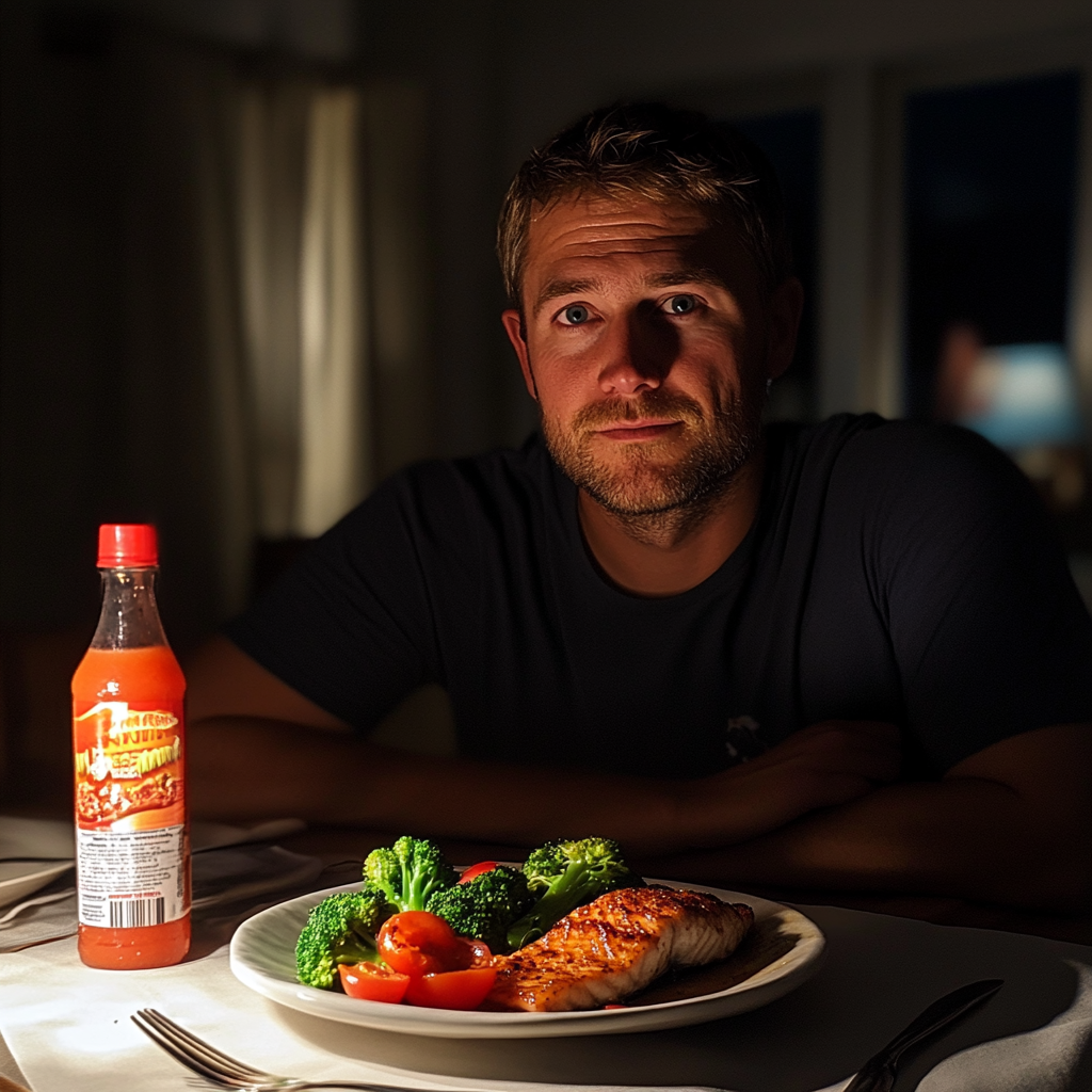 Un homme assis à une table | Source : Midjourney