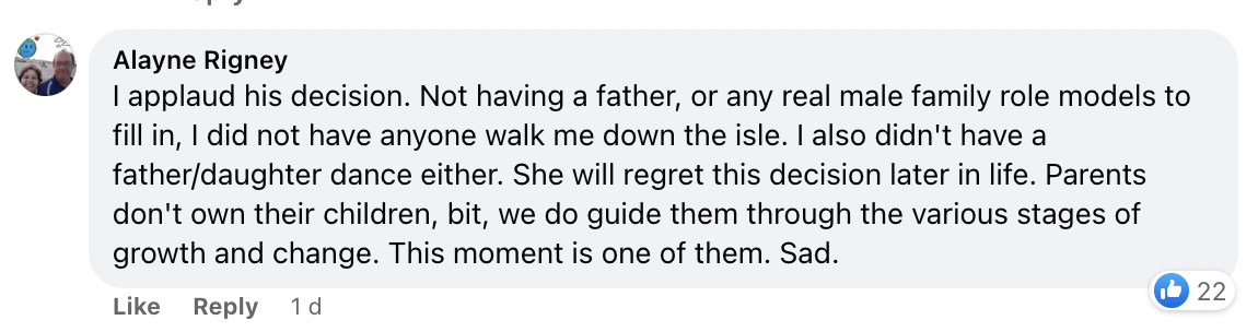 A user's comment on New York Post's Facebook post about the man's story. | Source: facebook.com/NYPost