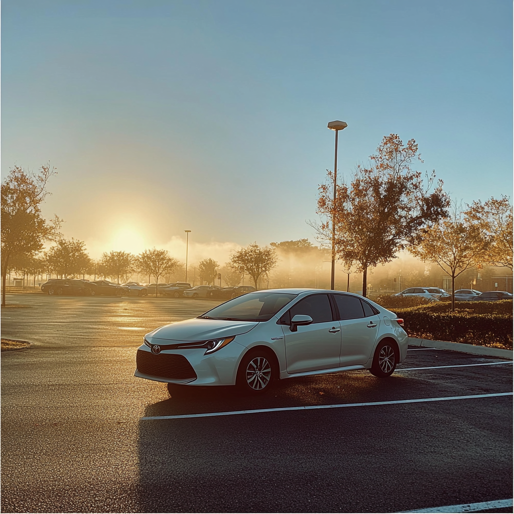 Une voiture dans un parking | Source : Midjourney