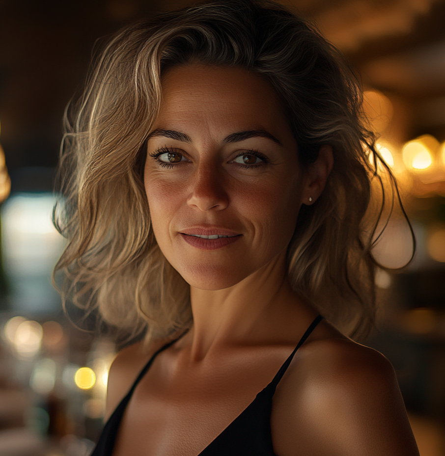 Une femme debout dans un restaurant | Source : Midjourney