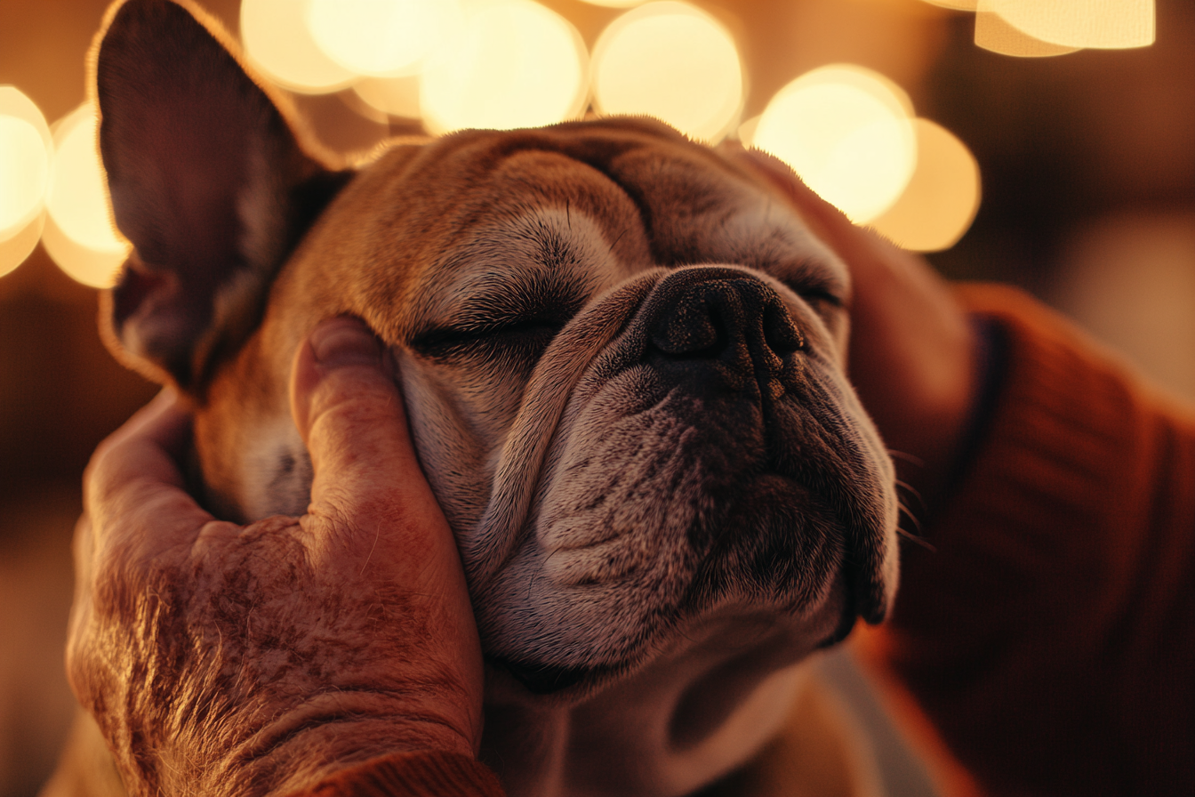 Un homme âgé caresse son chien de compagnie bien-aimé | Source : Midjourney