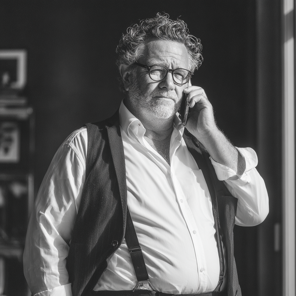 Un homme au téléphone | Source : Midjourney