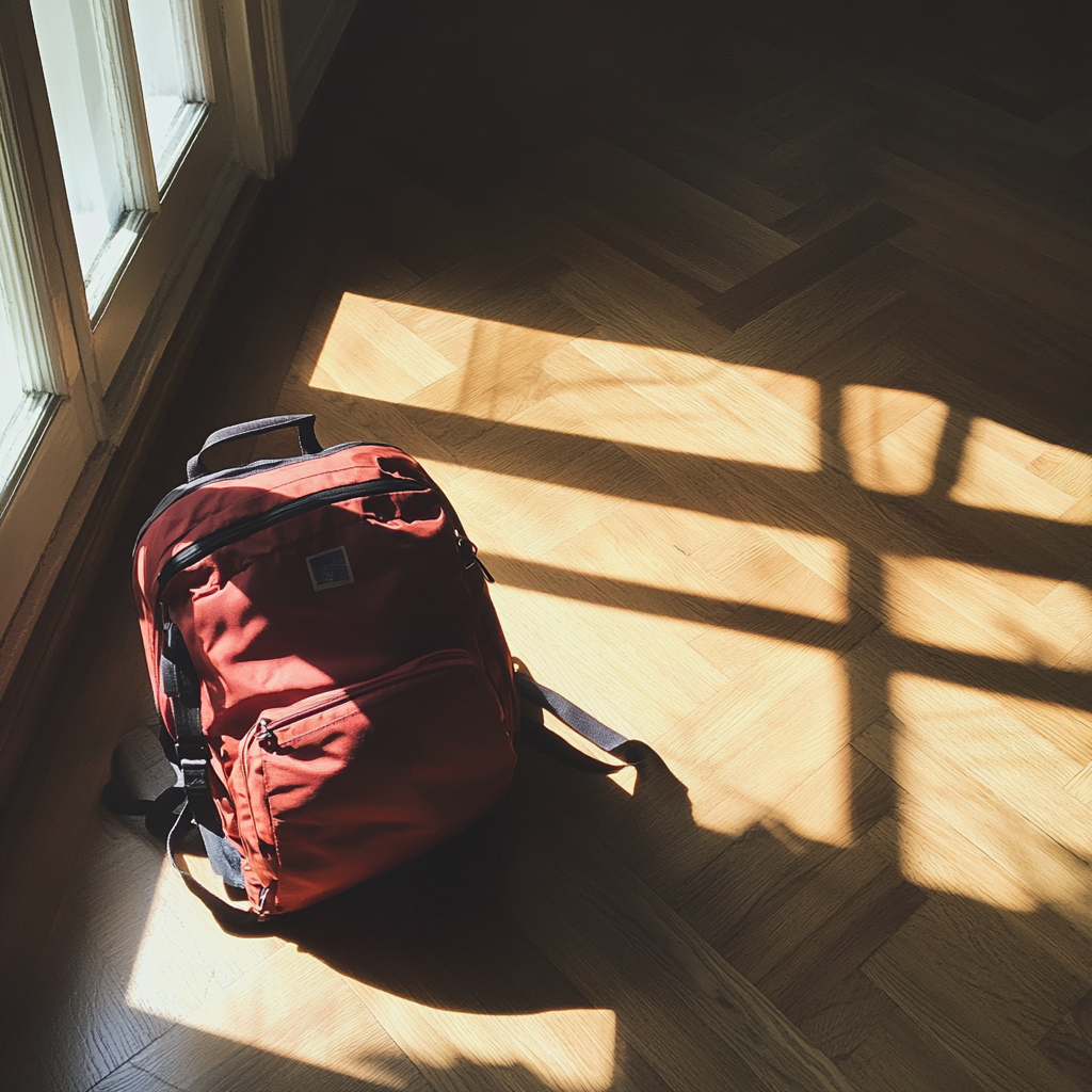 Un sac à dos sur un plancher | Source : Midjourney