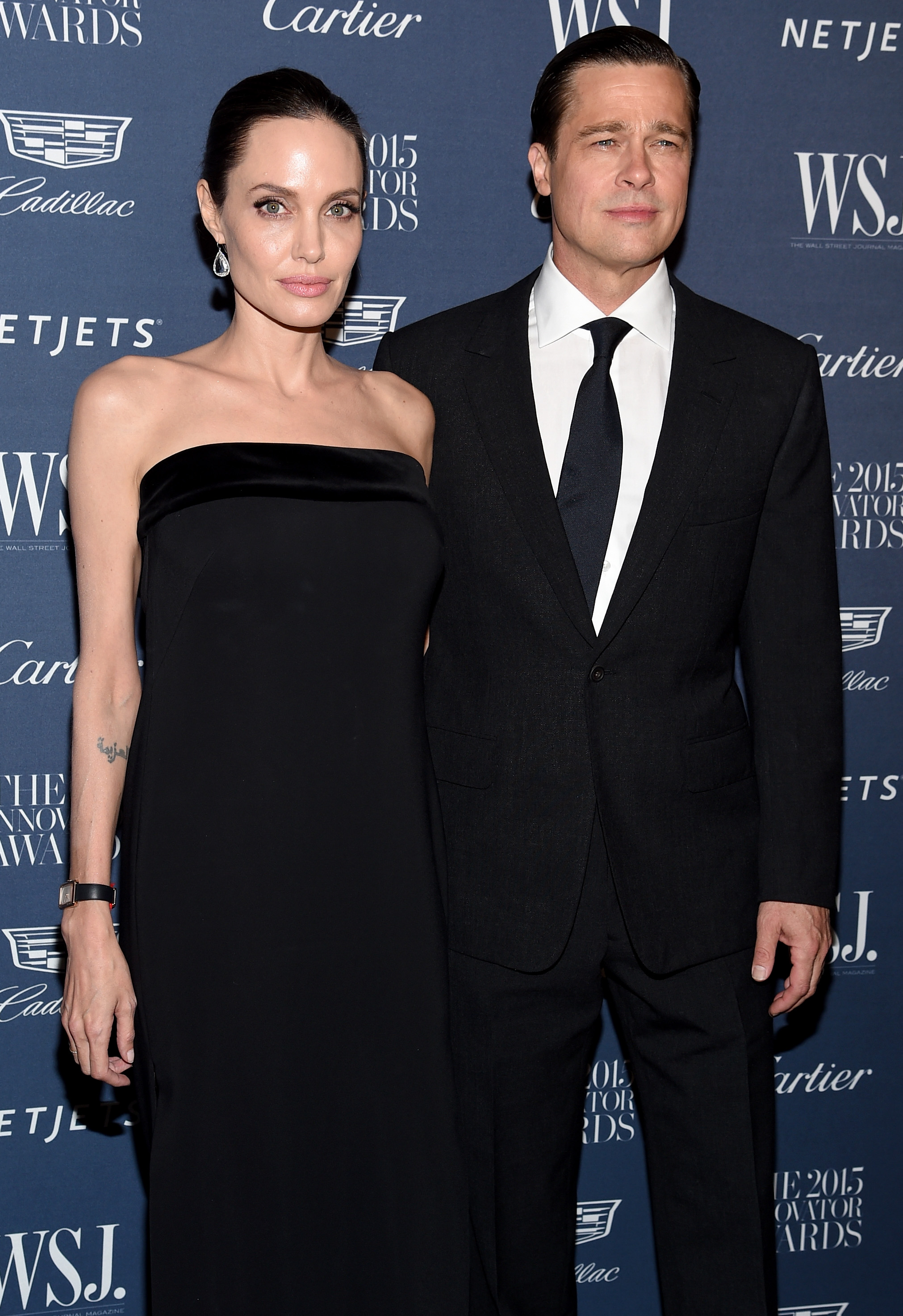 Angelina Jolie Pitt et Brad Pitt assistent à la cérémonie de remise des prix WSJ. Magazine Innovator Awards le 4 novembre 2015, à New York. | Source : Getty Images