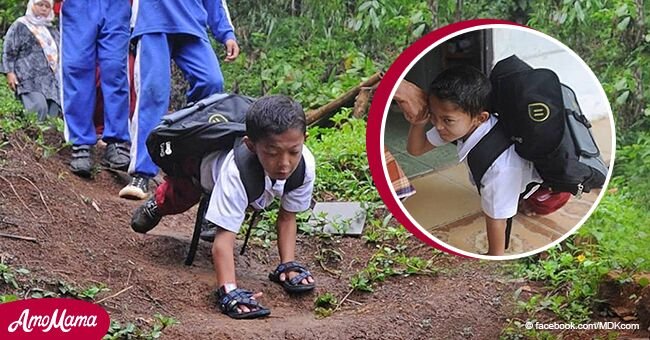 Faites connaissance avec le garçon de 8 ans qui doit utiliser ses mains pour parcourir 3 kilomètres à pied jusqu'à l'école
