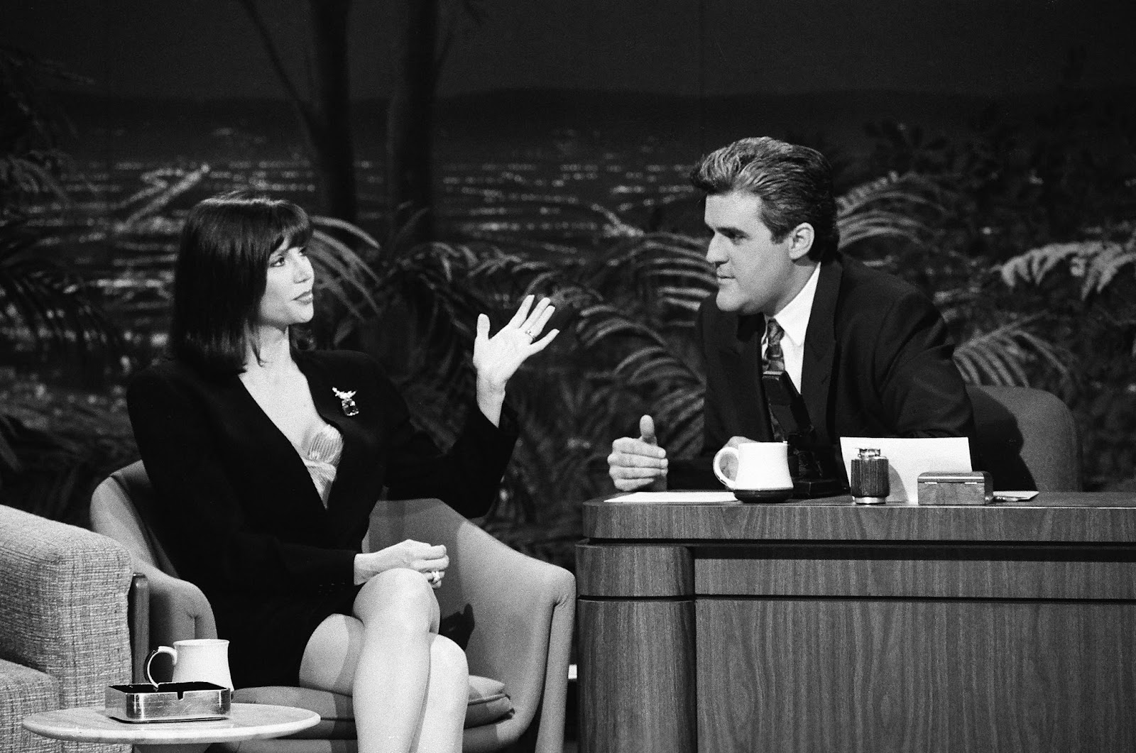 L'actrice lors du talk-show de Jay Leno le 2 avril 1991. | Source : Getty Images