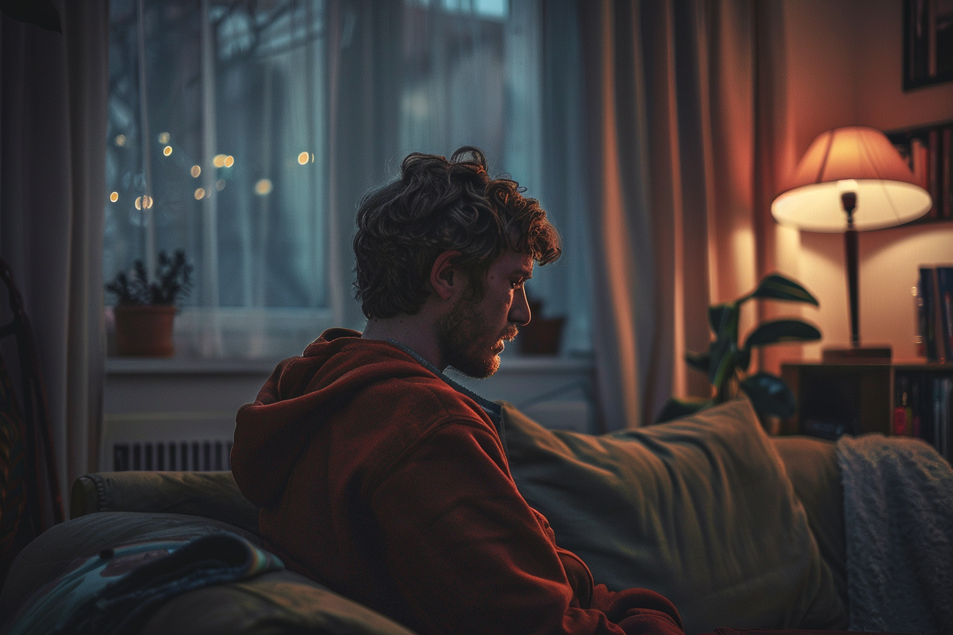 Un homme qui regarde son téléphone en état de choc | Source : Midjourney