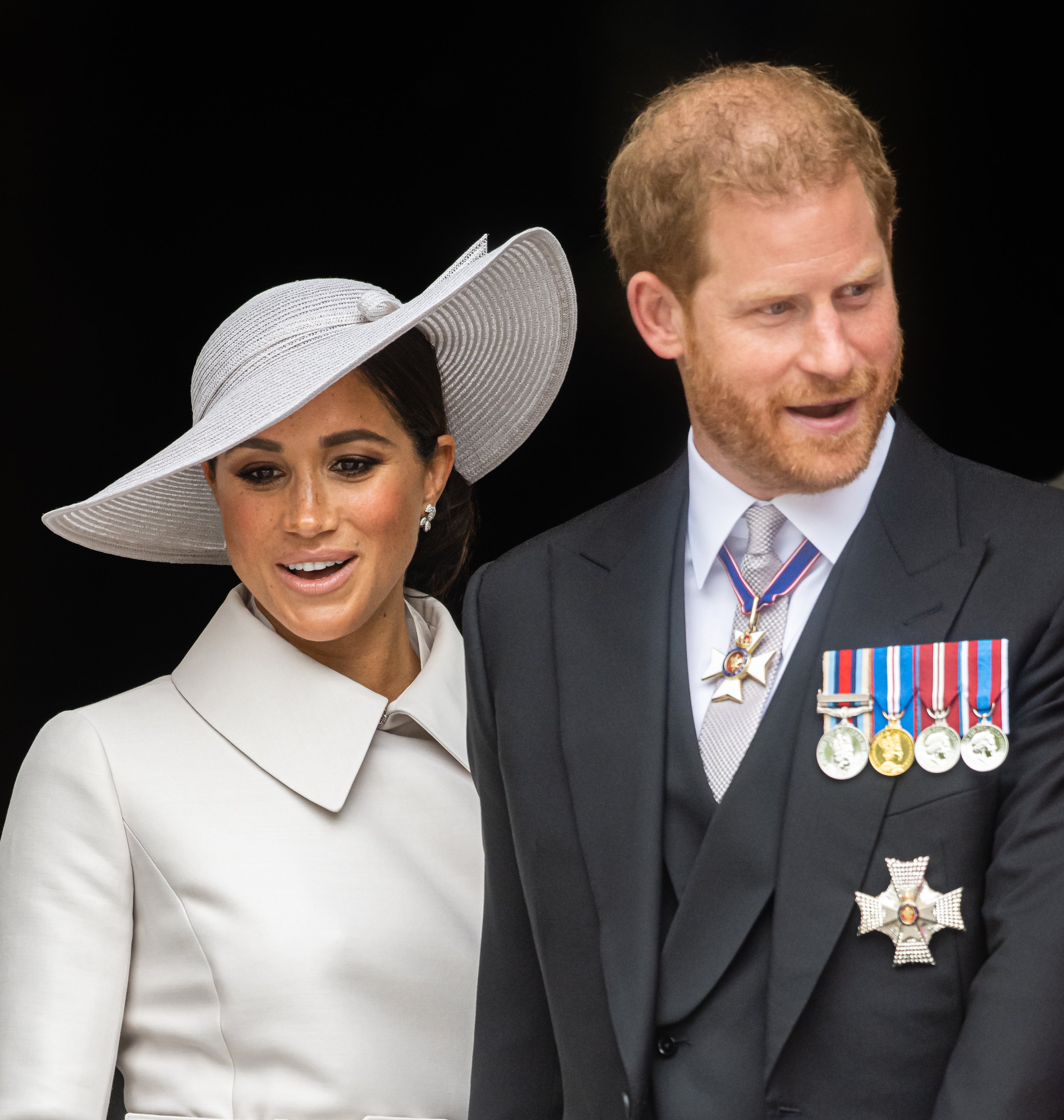 La duchesse Meghan et le prince Harry assistent au National Service of Thanksgiving à la cathédrale St Paul, le 3 juin 2022, à Londres, en Angleterre. | Source : Getty Images