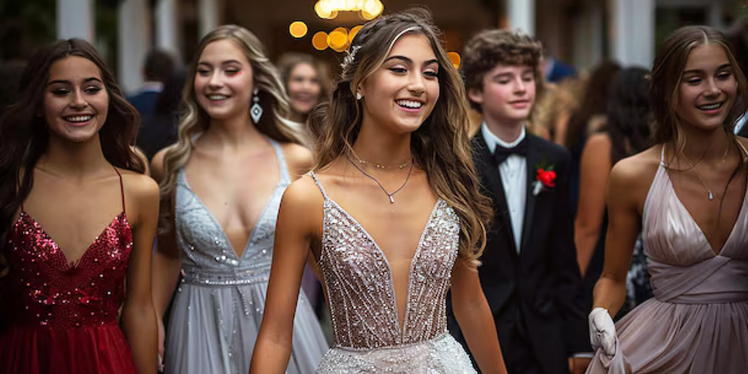 Des jeunes garçons et des jeunes filles à un bal de promo | Source : Freepik