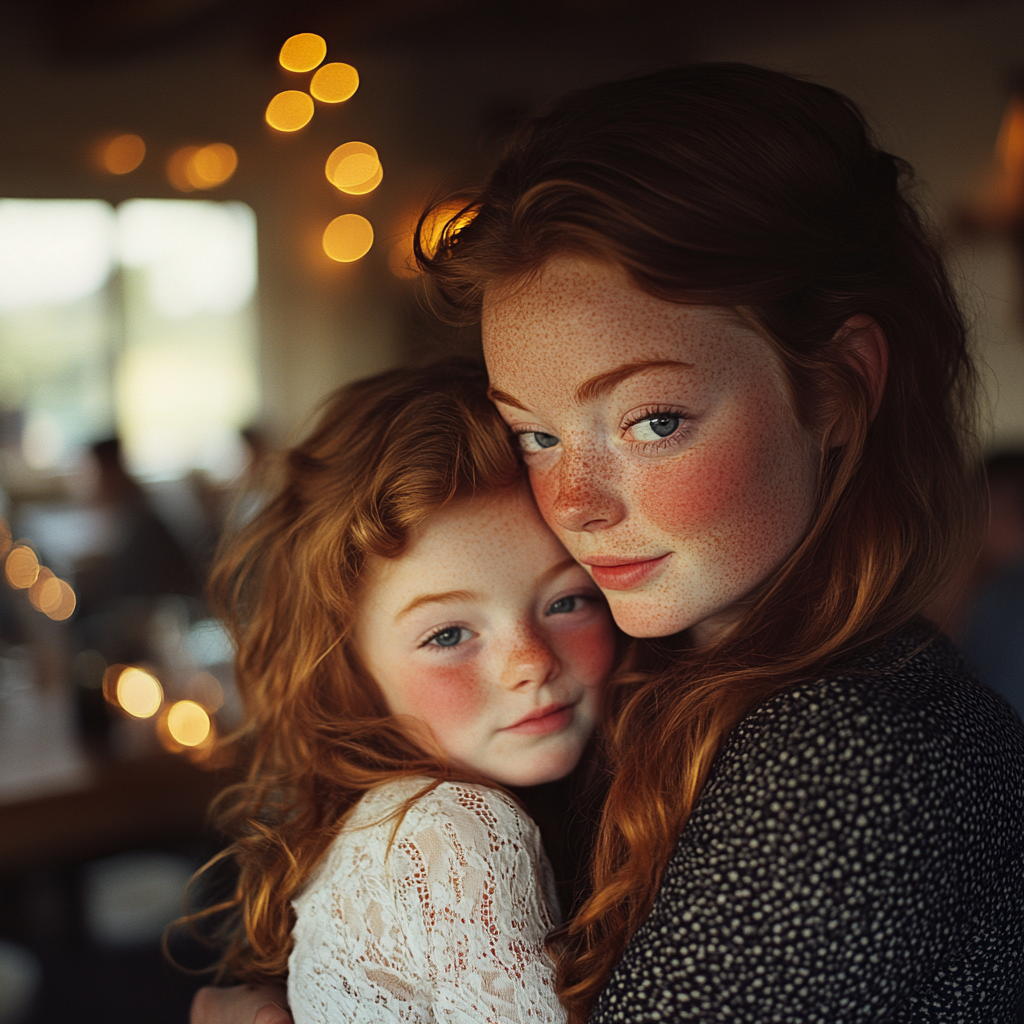 Une femme réconfortant son enfant | Source : Midjourney