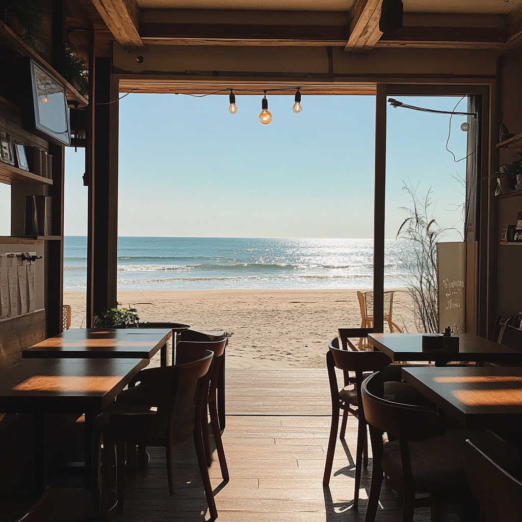 Un café de plage | Source : Midjourney