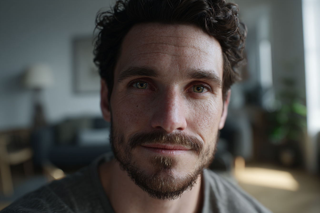 Un homme debout dans sa maison | Source : Midjourney