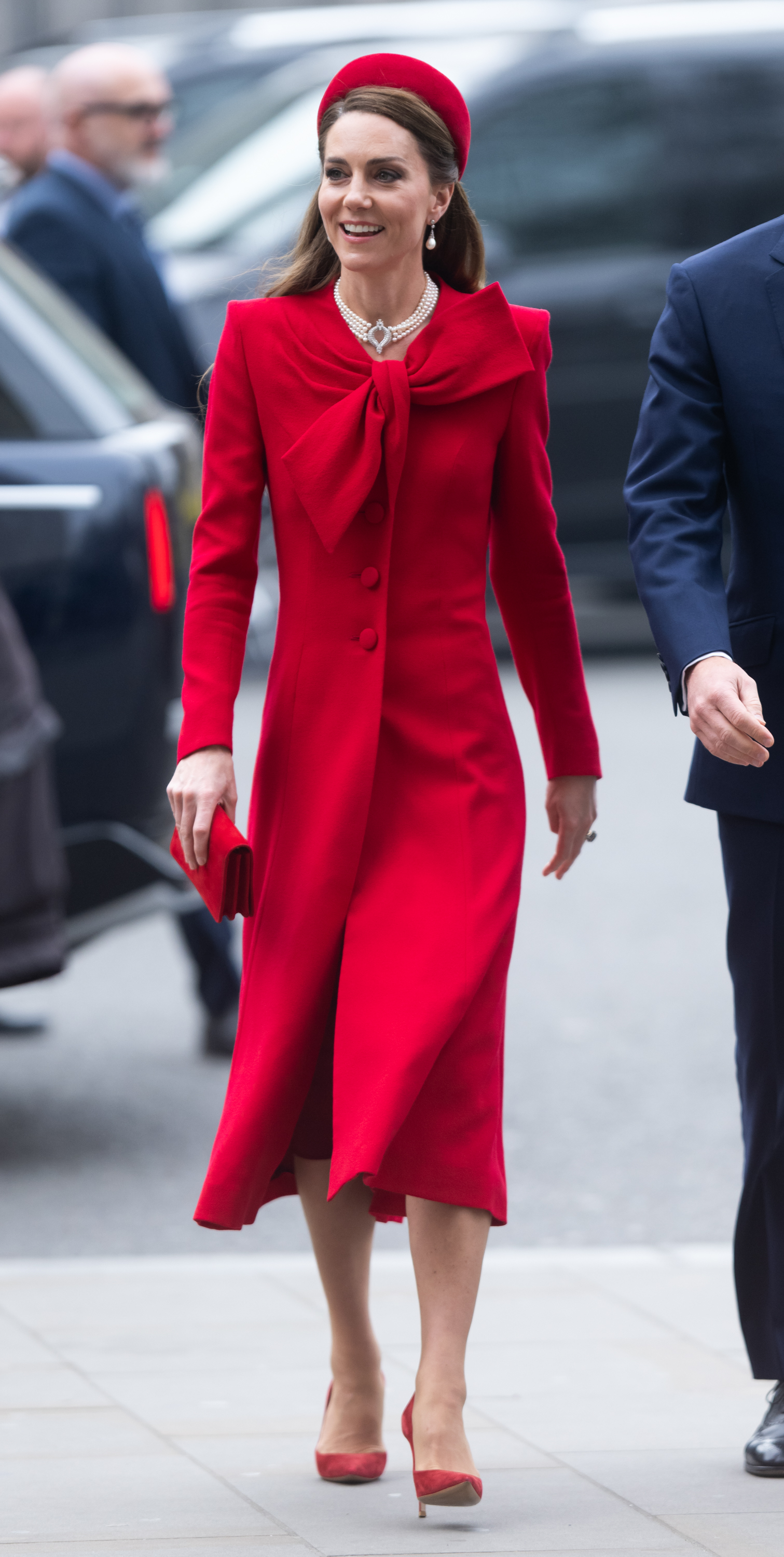 La princesse de Galles est vue en train de marcher lors de son passage aux célébrations du Jour du Commonwealth à l'abbaye de Westminster, le 10 mars 2025, à Londres, en Angleterre | Source : Getty Images