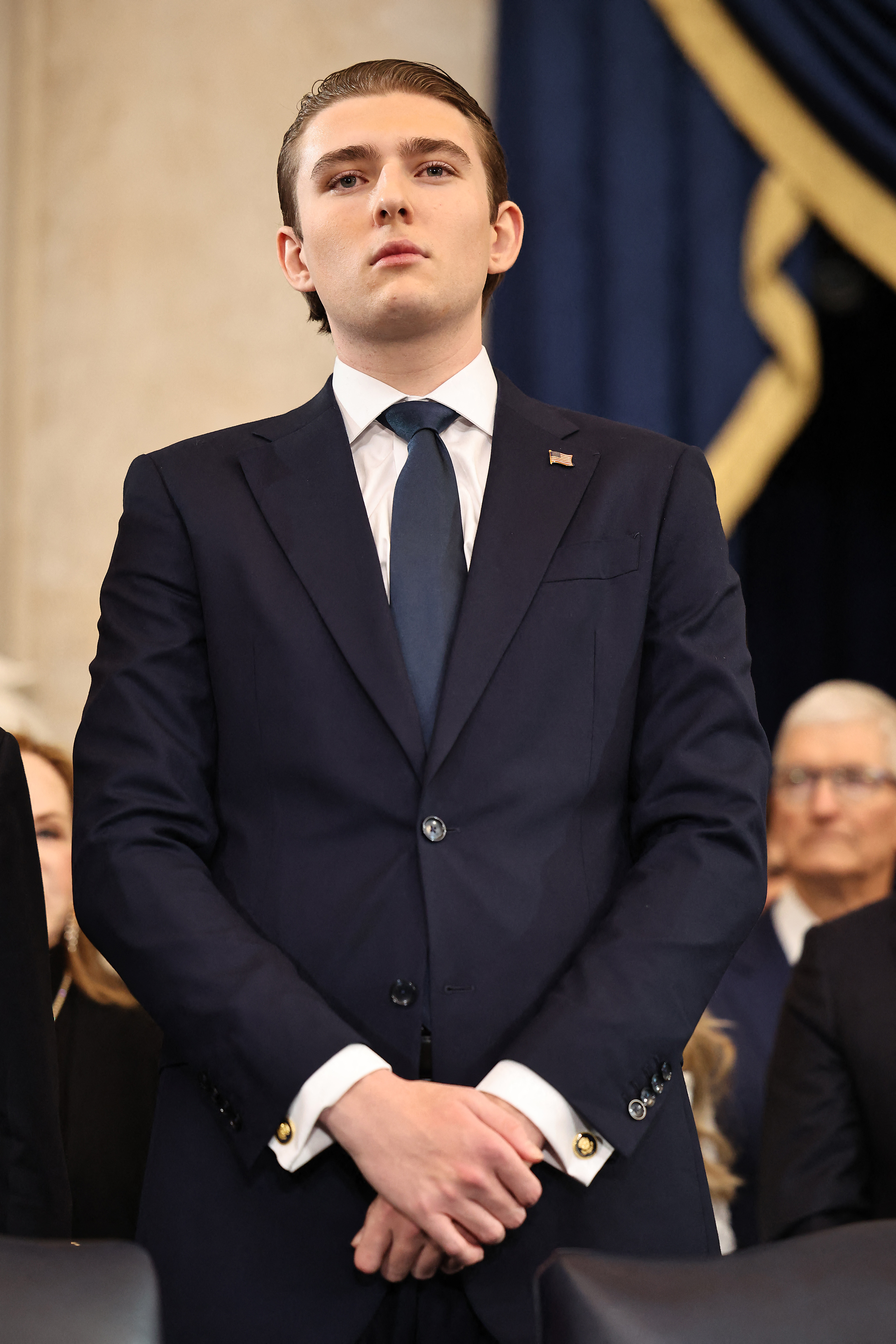 Barron Trump lors de l'investiture de son père, le 20 janvier 2025, à Washington, D.C. | Source : Getty Images